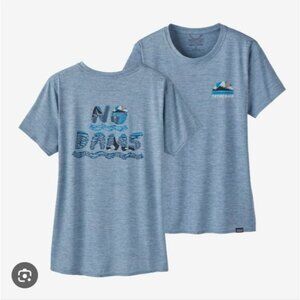 PATAGONIA | Women's Capilene Cool Daily Graphic Shirt NO DAMS blue Sz XL
